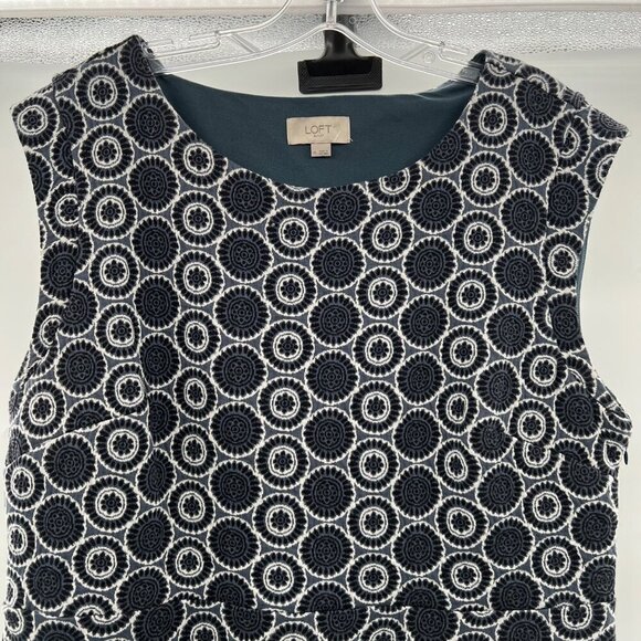 Loft Outlet Women's Sleeveless A-Line Dress Multicolor Print Size 16 - Picture 2 of 9